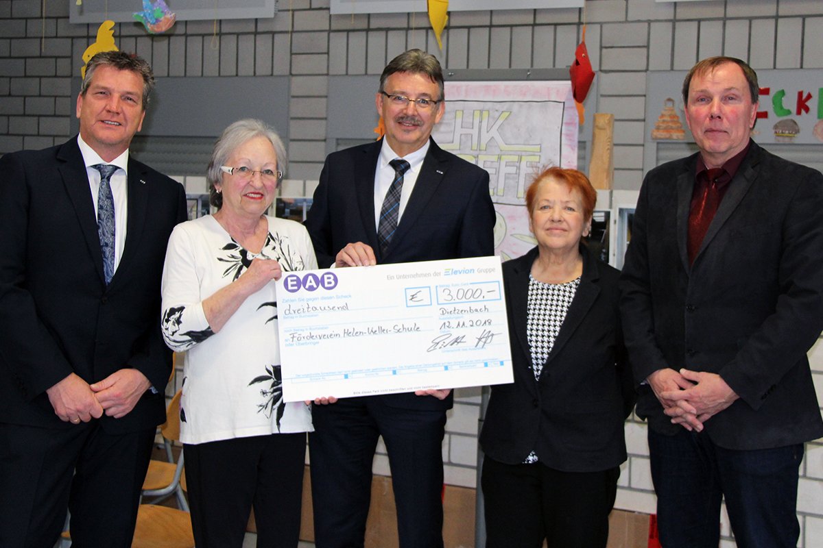 EAB spendet 3.000,00 € an den Förderverein der Helen-Keller-Schule