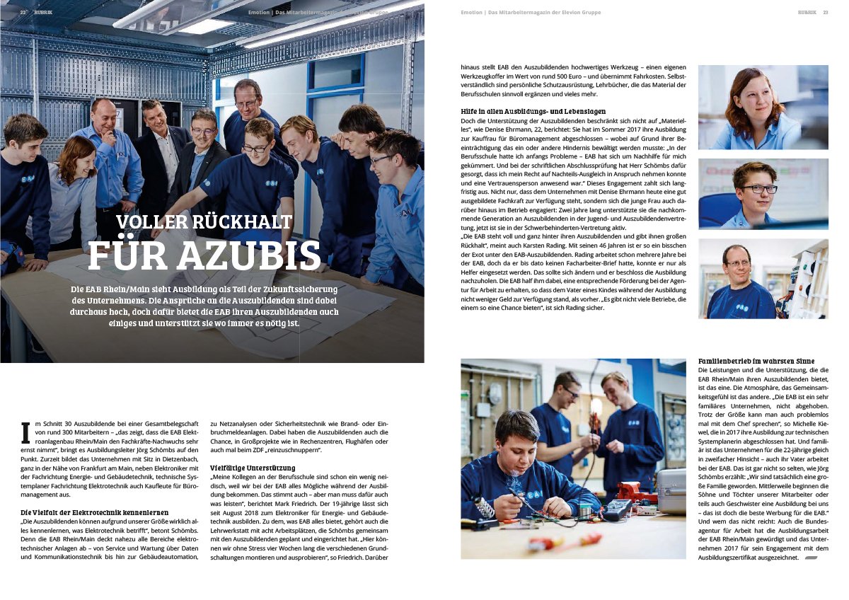 VOLLER RÜCKHALT FÜR AZUBIS