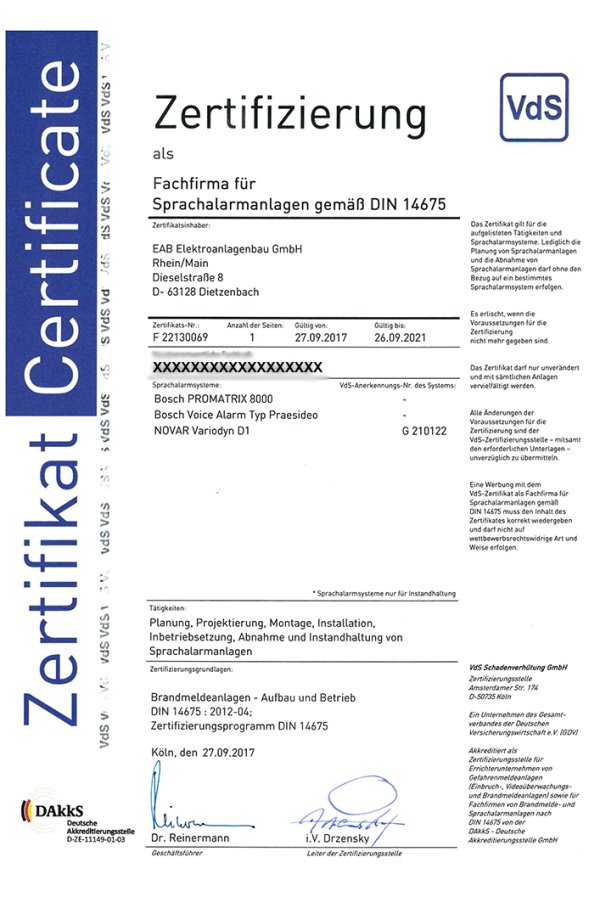 Zertifikat
